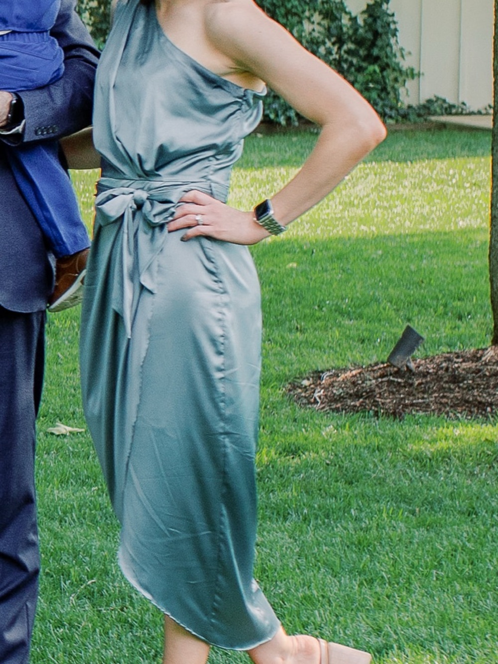Baltic Born Celia One Shoulder Midi Dress | Blue Sage